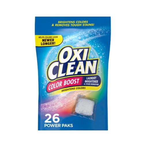 OxiClean Color Boost Laundry Brightener and Stain Remover Power Paks, 26 Count 26 Count (Pack of 1)