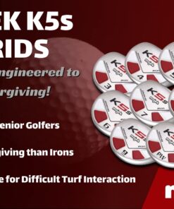 Majek Senior Men’s Golf All Hybrid Complete Full Set, which Includes: #3, 4, 5, 6, 7, 8, 9, PW Senior Flex with Premium Men's Arthritic Grip Right Handed Utility “A” Flex Clubs 14 71iC8z HIL