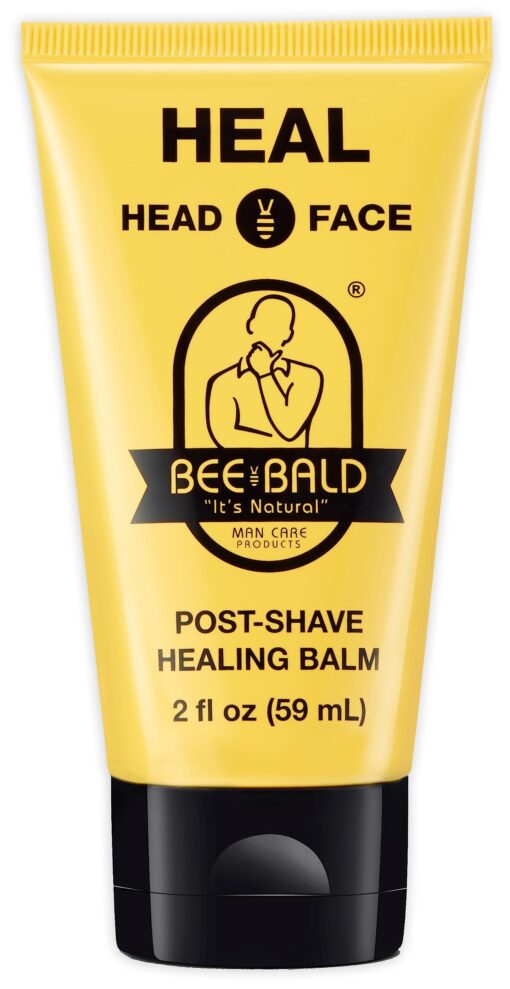 Bee Bald HEAL Post-Shave Healing Balm Immediately Calms & Soothes Damaged Skin, Treats Bumps, Redness, Razor Burn & Other Shaving Related Irritations, 2 Fl Oz 1