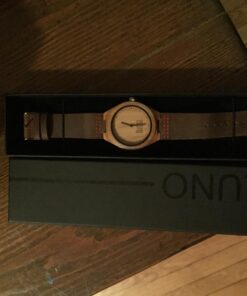 Luno Wear Men's Wood Watch, Genuine Leather, The Shoots 19 71iDoTW1dL