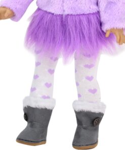 Sophia's Gray Suede Winter Boots with White Faux Fur Lining and Trim Plus Gray Side Button and Soft Tan Soles for 18" Dolls, Gray 27 71iEkPVz0L