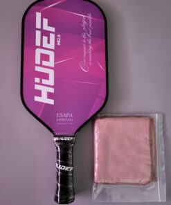 HUDEF Pickleball Single Paddle, Lightweight Graphite Carbon Fiber Face Pickleball Paddle Racquet Rackets Elongated Pickleball Paddles,Honeycomb Core,Cushion Comfort Grip USAPA Approved HB2.0-Purple 17 71iEz s3cfL