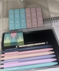 Four Candies Cute Mechanical Pencil Set, 6PCS Pastel Pencils 0.5mm & 0.7mm with 360PCS HB Pencil Leads, 3PCS Erasers and 9PCS Eraser Refills, Aesthetic Mechanical Pencils for Girls Writing 0.5&0.7 mm 44 71iF5TTY03L