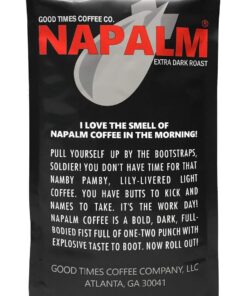 Napalm Coffee, Extra Dark Roast, Whole Bean, 100 Percent Arabica, 12 Ounce Bag… Original 12 Ounce (Pack of 1) 6 71iFcW33kqL