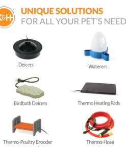 K&H Pet Products Thermo-Pond Perfect Climate Submersible Pond Deicer Gray 8" x 8" 300W, 1 Count (Pack of 1) 14 71iGobiG0GL 1