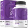 Physician's CHOICE Biotin 10000mcg with Coconut Oil for Hair Growth, Natural Hair, Skin and Nails Vitamins - High Potency Biotin, Non-GMO, Gluten-Free, 60 Veggie Capsules… 60 Count (Pack of 1) 18 71iHwMXCYqL