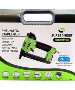FPC (Surebonder) 9600B 9600A Pneumatic Heavy Duty Standard T50 Type Stapler with Case (air compressor needed not included) Black and Green 27 71iIH NxF6L