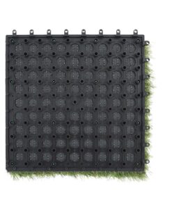 GOLDEN MOON Turf Grass, Artificial Grass, Tile Interlocking and Self-Draining Mat for Patio, Indoor Outdoor, 1x1 ft, 1.5 in Pile Height, 9 Pack 9 Tiles(9 sq ft) 35 71iJjmMoiUL