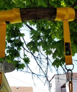 Safe Tree Swing Hanging Kit (Set of 2) - 10ft Long Straps with Two Alloy Carabiners and 2000 Lb Breaking Strength - Easy & Fast Installation for All Types of Swings and Children Black/Yellow 31 71iJzd5OhZL