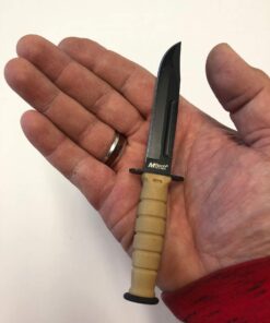 MTech USA MT-632 Series Fixed Blade Tactical Neck Knife, 6-Inch Overall Tan Handle Drop Point Blade 6 71iKSuYJR7L