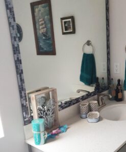 RoomMates StickTILES Traditional Marble Peel and Stick Backsplash Tiles - 4 Per Pack, Blue and White - TIL3229FLT 38 71iKmxkxscL