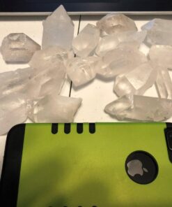 JIC Gem 2 lbs Natural Clear Quartz Crystal Point 2inch Big Size About 20pcs up for Healing and Gift Use 2 Pound (Pack of 1) 48 71iLUdy 87L