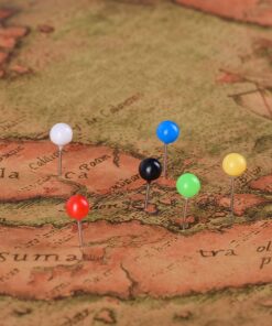 500 Pieces Map Push Pins Map Tacks Plastic Round Head Tacks with Steel Points, 1/8 Inch, 10 Colors 1/ 8 Inch 17 71iLyx5y2bL