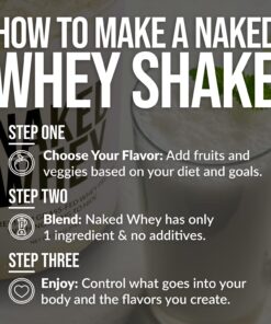 Naked WHEY 5LB 100% Grass Fed Unflavored Whey Protein Powder - US Farms, Only 1 Ingredient, Undenatured - No GMO, Soy or Gluten - No Preservatives - Promote Muscle Growth and Recovery - 76 Servings 76 Servings (Pack of 1) 29 71iM2gaV3zL