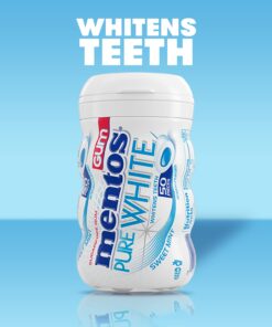 Mentos Pure White Sugar-Free Chewing Gum With Xylitol, Sweet Mint, Bulk, 50Piece Bottle (Pack Of 6) 11 71iNASIWCL