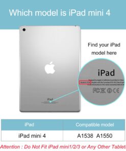 Alternative view of iPad Mini 4 Case,iPad Mini 4 Retina Case,iPad Mini 5 Case,BENTOBEN 3 in 1 Hybrid [Soft&Hard] Heavy Duty Rugged Shockproof Anti-Scratch Protective Kickstand Cases for iPad Mini 4/5,Navy Blue/Green M681-Navy Blue/Green