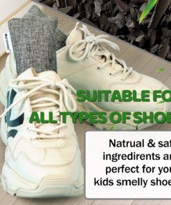 Marsheepy 12 Pack Charcoal Shoe Deodorizer Bags, Bamboo Charcoal Air Purifying bags, Odor Absorber, Odor Eliminator for shoes, Home, Closet, Pet Gray 20 71iO6nQ7FL