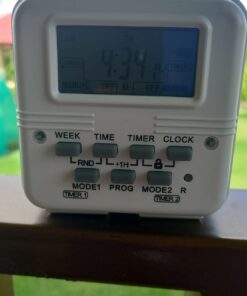 BN-LINK Digital Timer Outlet 24-Hour Programmable Digital Outlet Timer with 2 Independent Outlets 3-Prong Mini Indoor Easy Set Stackable Plug-in for Lights Lamps Fans Accurate 8A/1000W 1/3HP 3 prong 52 71iPwx22V1L