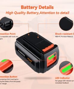 VANON Replacement for Black and Decker 40V Max Lithium Battery 4.0Ah 36V LBXR36 LBX2040 LBXR2036 LST540 LCS1240 LBX1540 LST136W,1-Pack 1pack 9 71iQNKIuLPL