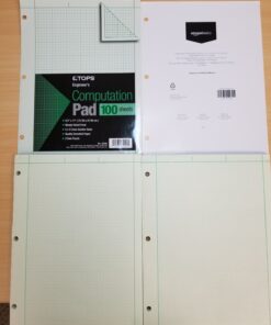 Amazon Basics Engineering Computation Pad, 8.5" x 11", Quad/Margin Rule, 100 Sheets 28 71iQen72SPL