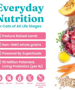 Alternative view of Solid Gold Indoor Cat Food - Real Lamb, Brown Rice & Pearled Barley for Cats of All Life Stages - Katz-N-Flocken Whole Grain Dry Cat Food for Healthy Digestion & Immune Support 4 Pound (Pack of 1)