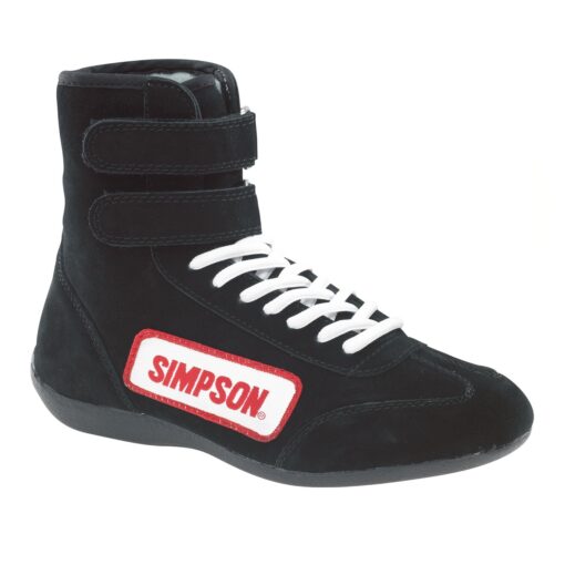 SIMPSON Racing 28800BK The Hightop Black Size 8 SFI Approved Driving Shoes