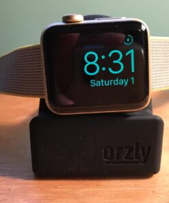 Orzly Charging & Display Stand Designed for ALL series of Apple Watch SE & ALL screen sizes CompactStand BLACK 54 71iR2nu2WfL