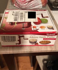 Johnny Apple Peeler (VKP1011), Clamp Base, Stainless Steel Blades, Red 27 71iRoWdoI3L