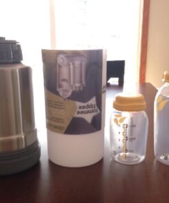 Tommee Tippee Portable Travel Baby Bottle and Food Warmer, Ideal for Travel, Thermal Insulation, Stainless Steel Flask with Leak-Proof Lid, BPA Free 40 71iRznzm3nL