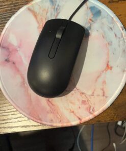 ITNRSIIET Marble Round Mouse Pad, Pink Marble Customized Premium-Textured Mouse Mat,Washable Mousepads with Lycra Cloth, Non-Slip Rubber Base Small Mousepad, 7.87×7.87×0.12 inches (Pink Marble) 38 71iS0rFbTwL