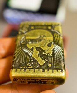Zippo Skull Lighters Antique Brass 40 71iS69BWAzL