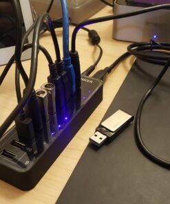 Anker 10 Port 60W Data Hub with 7 USB 3.0 Ports and 3 PowerIQ Charging Ports for MacBook, Mac Pro/Mini, iMac, XPS, Surface Pro, iPhone 7, 6s Plus, iPad Air 2, Galaxy Series, Mobile HDD, and More 38 71iSFDKKuML