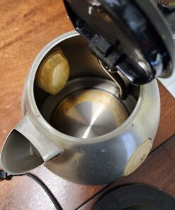 Hamilton Beach Electric Tea Kettle, Water Boiler & Heater, 1.7 Liter, Cordless Serving, 1500 Watts for Fast Boiling, Auto-Shutoff and Boil-Dry Protection, Stainless Steel (40880) 1.7 L 40 71iSIOfMIUL