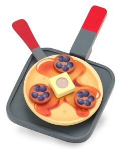 Melissa & Doug Flip and Serve Pancake Set (19 pcs) - Wooden Breakfast Play Food,Brown 11 71iUPicn8ZL
