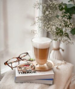 De'Longhi DeLonghi Double Walled Thermo Latte Glasses, Set of 2, 2 Count (Pack of 1), Clear, 330 milliliters Latte Glasses (set of 2) 30 71iUWVF1XnL