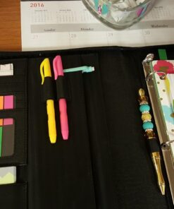 Case-it Executive Zippered Padfolio with Removable 3-Ring Binder and Letter Size Writing Pad, Black (PAD-40) Single PAD-40 78 71iUZYTKxML