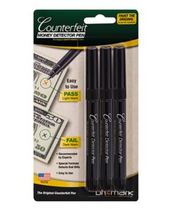 Dri-Mark Money Counterfeit Bill Detector Pen for Use w/U.S. Currency, 3/Pack
