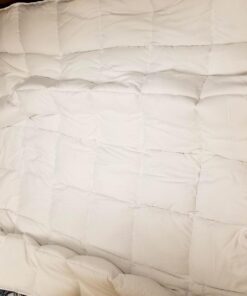 SUPERIOR Brushed Microfiber Solid Comforter, Down Alternative Bedding, Reversible, Medium Weight, Fluffy, Decorative, Duvet Insert, Oversized Blanket, Box Quilt Design, Queen, White 44 71iUr ORXLL