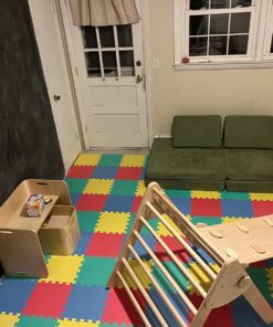 Foam Floor Mats - Interlocking EVA Foam Padding for Home Gym - Non-Toxic 8-Piece Play Mat Set for Toddlers, Babies, and Kids by Stalwart (Multicolor) 31 71iVJlcqG6L