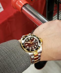 FANMIS Mens Luxury Watches Rotatable Bezel Sapphire Glass Luminous Quartz Silver Gold Two Tone Stainless Steel Watch Gold Black 39 71iVeRZmNLL