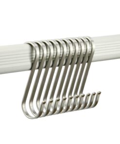 RuiLing 10-Pack Size Large Flat S Hooks Heavy-Duty Genuine Solid 304 Stainless Steel S Shaped Hanging Hooks,Kitchen Spoon Pan Pot Hanging Hooks Hangers Multiple uses. 9 71iVfXzH56L