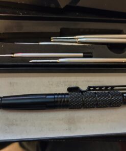 KEPEAK Military Tactical Pen, Professional Self Defense Pen, Emergency Glass Breaker Pen - Tungsten Steel, Writing Tool with 6 Refill Black 28 71iWcTbPI7L
