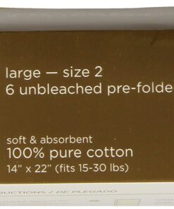 OsoCozy Unbleached Prefold Cloth Baby Diapers, Size 2 (15-30 lbs.), Soft, Absorbent, Durable 100% Natural Cotton, Our Top Selling Diaper Service Quality Prefolds, Unbleached Natural Color -6 Pack 20 71iWnYqR5L