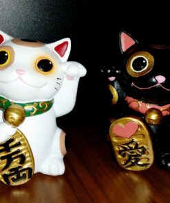Black Maneki Neko Money Lucky Cat Chinese Japanese Statue 15 71iX0kcy3 L