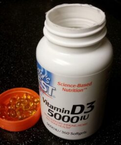 Doctor's Best Vitamin D3 5,000 IU for Healthy Bones, Teeth, Heart and Immune Support, Non-GMO, Gluten-Free, Soy Free, 360 Count (Pack of 1) Unflavored 360S/G 29 71iXDx pxqL