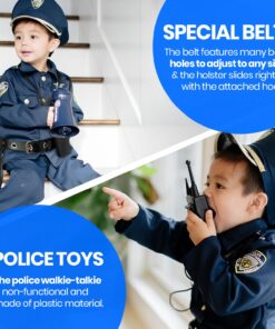 Dress Up America Police Costume for Kids - Police Officer Costume for Boys - Cop Uniform Set With Accessories Medium 27 71iXSgFFLUL