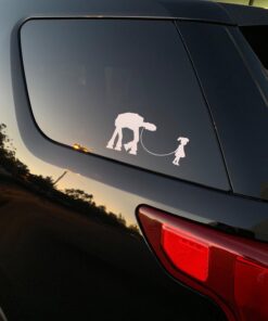 Girl Walking Robot Sticker Decal Notebook Car Laptop 8" x 4" (White) 32 71iXo jlPlL