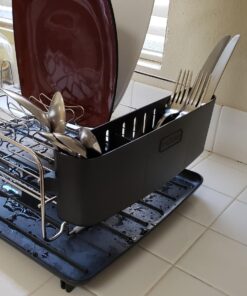 Polder KTH-615 Dish Rack & Tray 4 PC Combo– Advantage System Includes Rack, Drain Tray, Removable Drying Tray & Cutlery Holder – Stainless Steel & Plastic 4-piece 67 71iXrIid FL