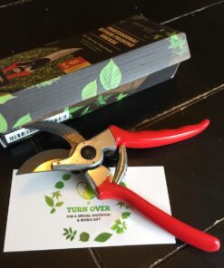 Carbon Steel Bypass Garden Shears - Ultra Sharp Blades with Safety Lock & Comfort Grip - Hand Trimmer with Sap Groove Easily Cuts Through Branches & Stems for Indoor & Outdoor Use 64 71iYHXkl4LL