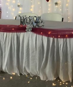 Surmente Tablecloth 14 ft Polyester Table Skirt for Weddings, Banquets, or Restaurants(White) … …… 14ft 1 Pack White 30 71iYQImCRCL